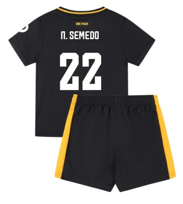 Wolves Nelson Semedo #22 Segunda Equipación Niños 2024-25 Manga Corta (+ Pantalones cortos)